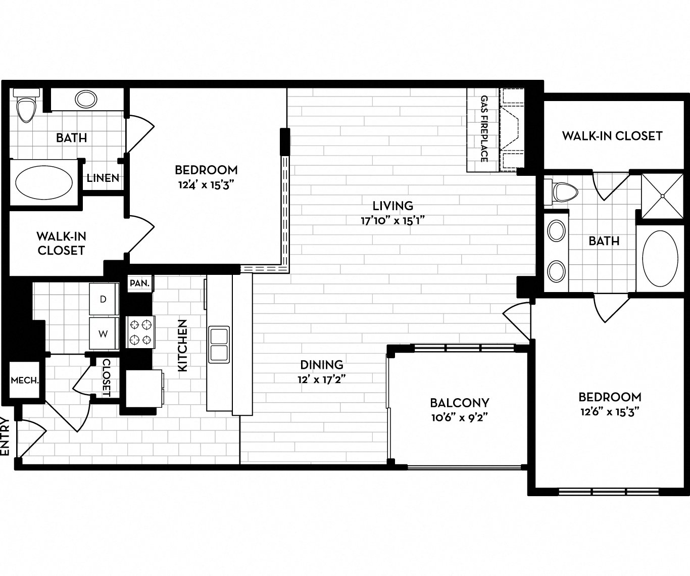 Sunset and Washington Floor Plan