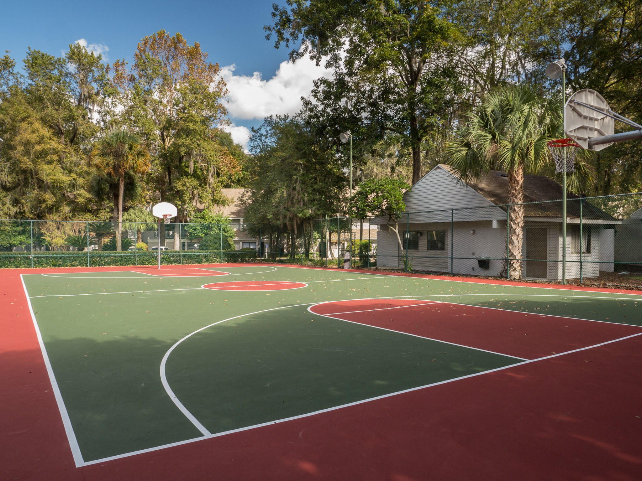 Lighted Basketball Courts
