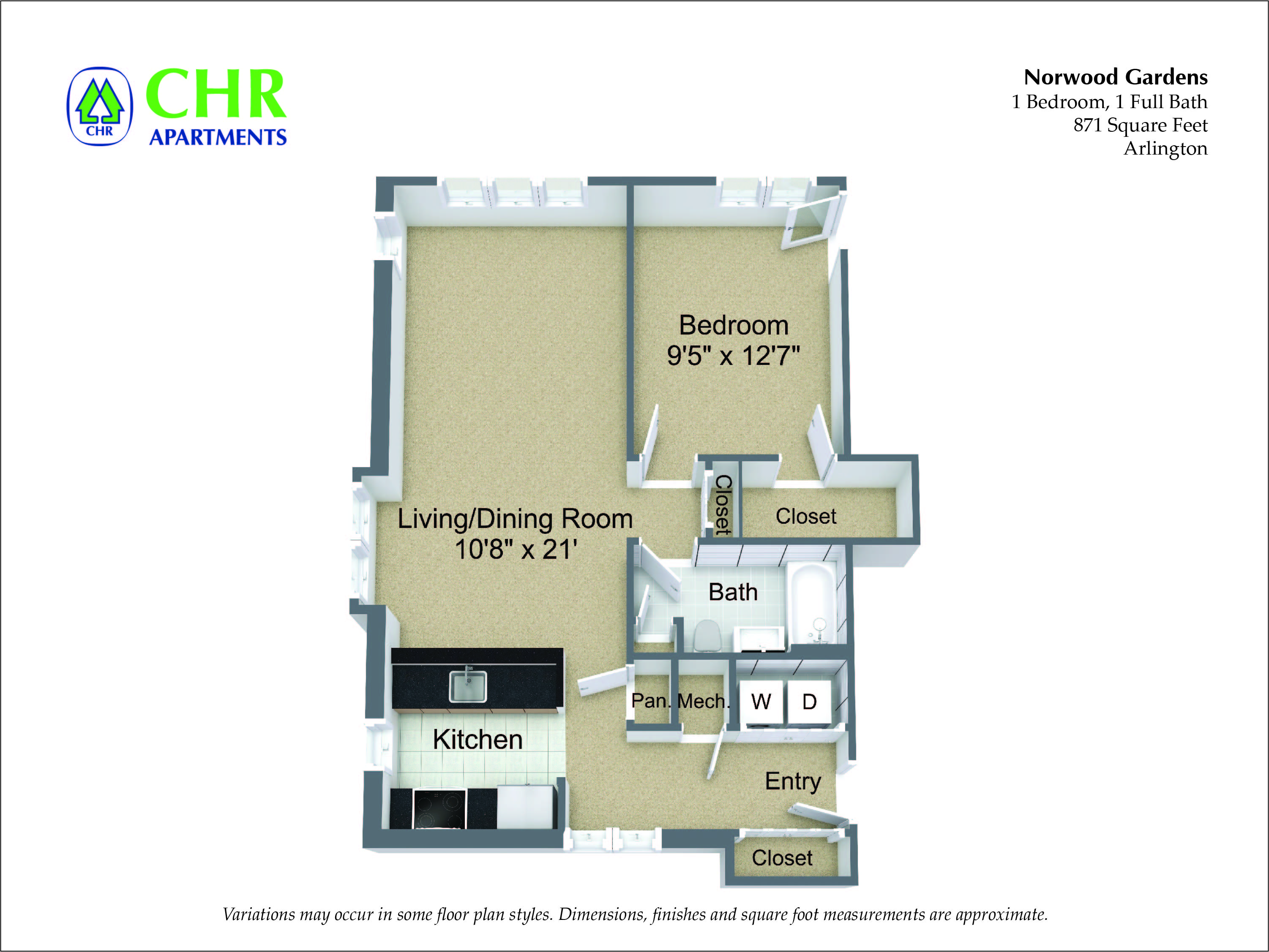 Click to view Floor plan 1 Bedroom - New image 3