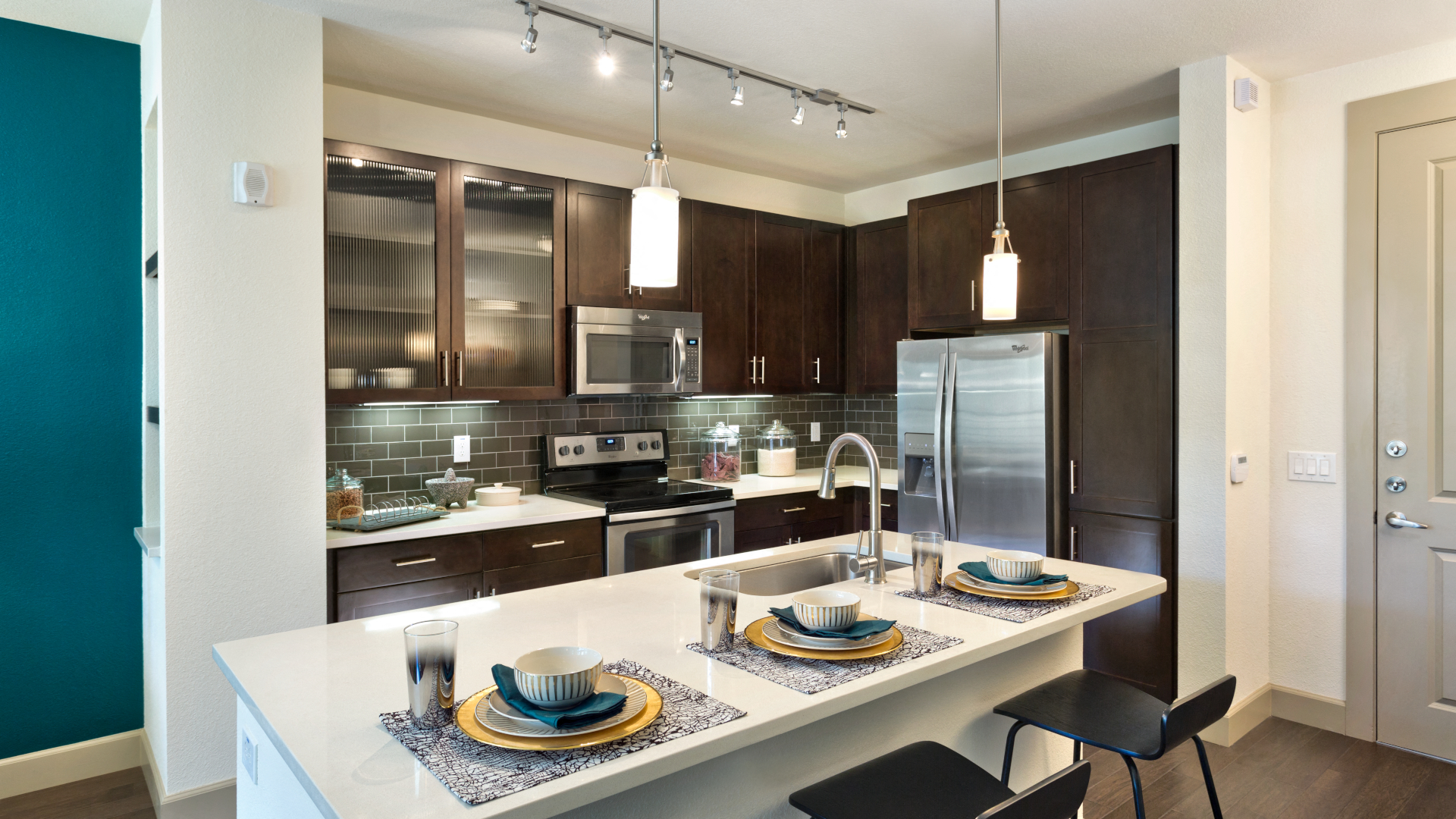Apartment kitchen — representative home at Citrine Apartments Arcadia.