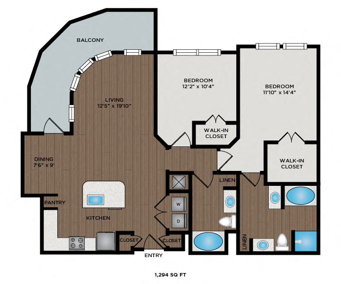 1294 Sq Ft