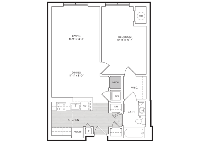 floor plan image of apartment 104