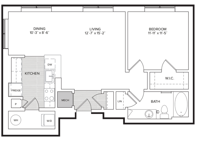 floor plan image of apartment 322