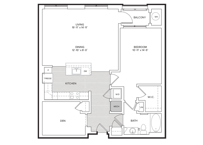 floor plan image of apartment 433