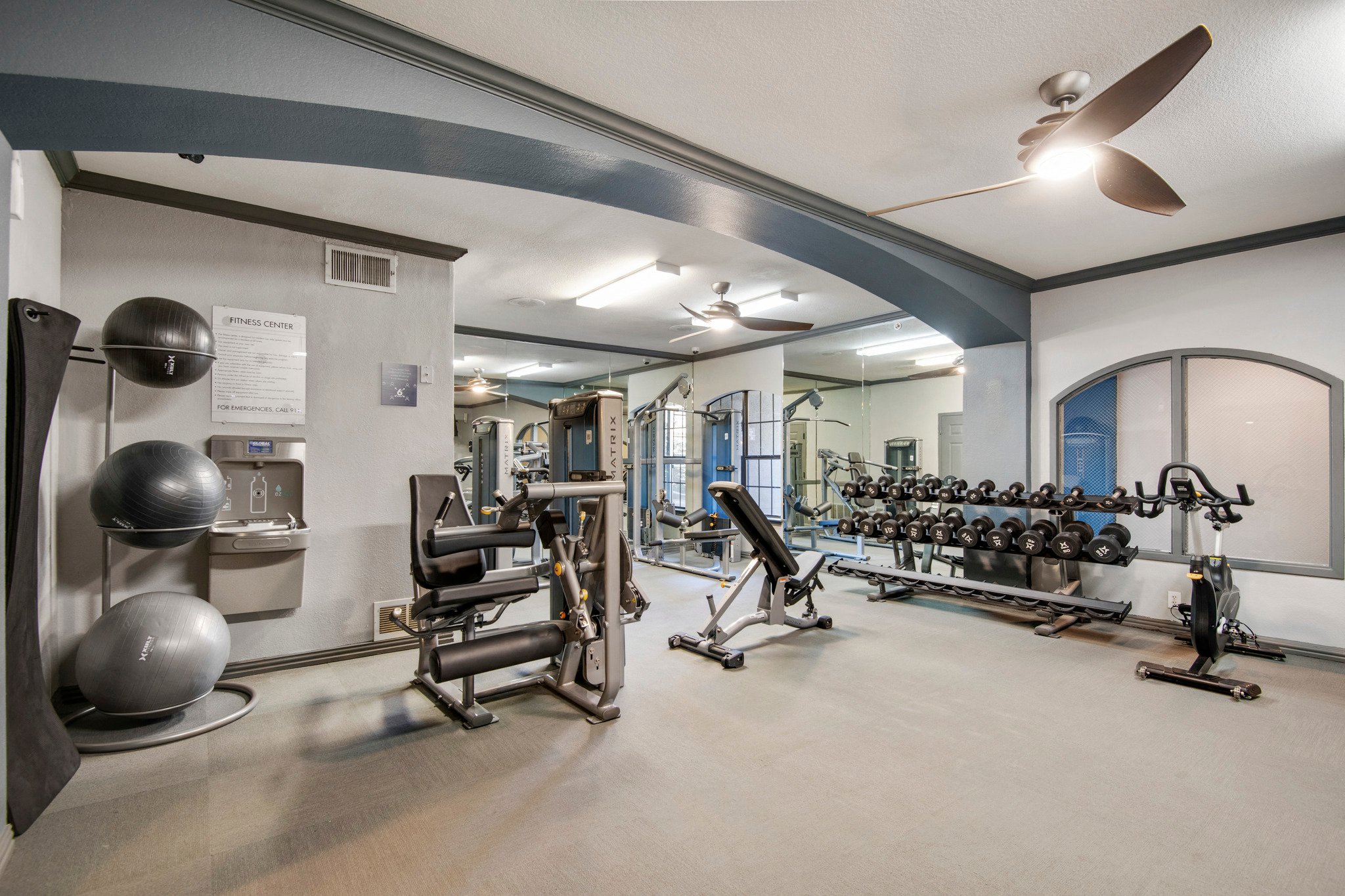 Fitness Center Free Weights and Machines
