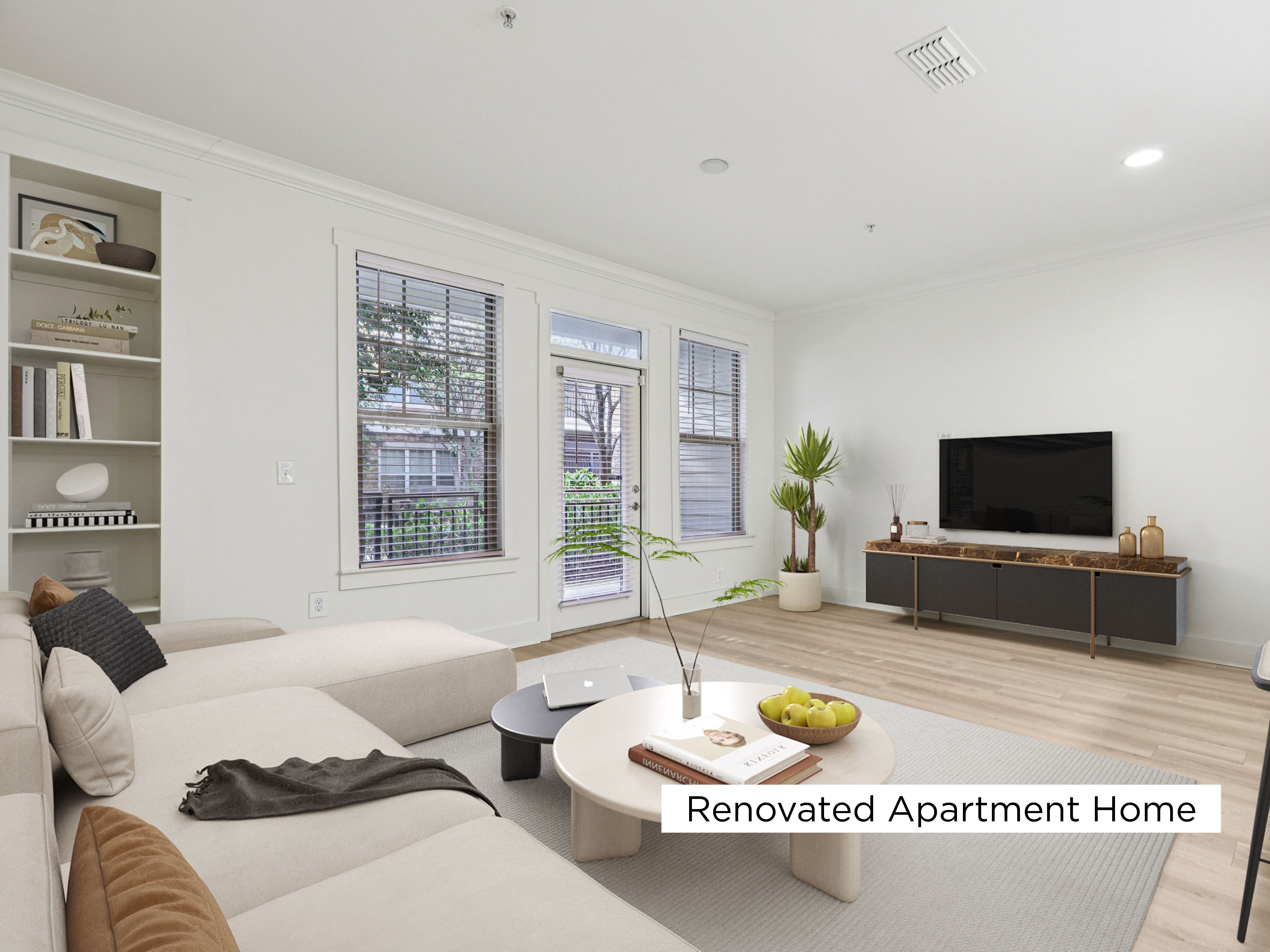 Living Room Renovated Apartment Home