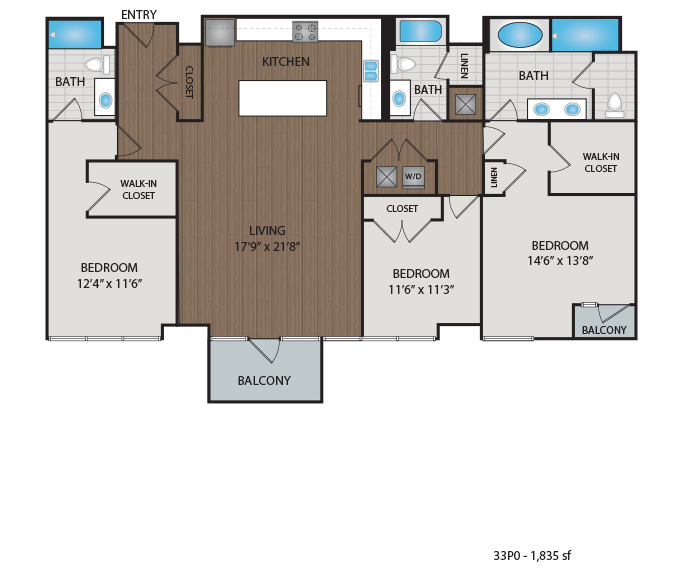 33P0 Penthouse Floor Plan
