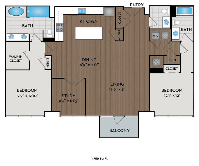 22P1 Penthouse Floor Plan