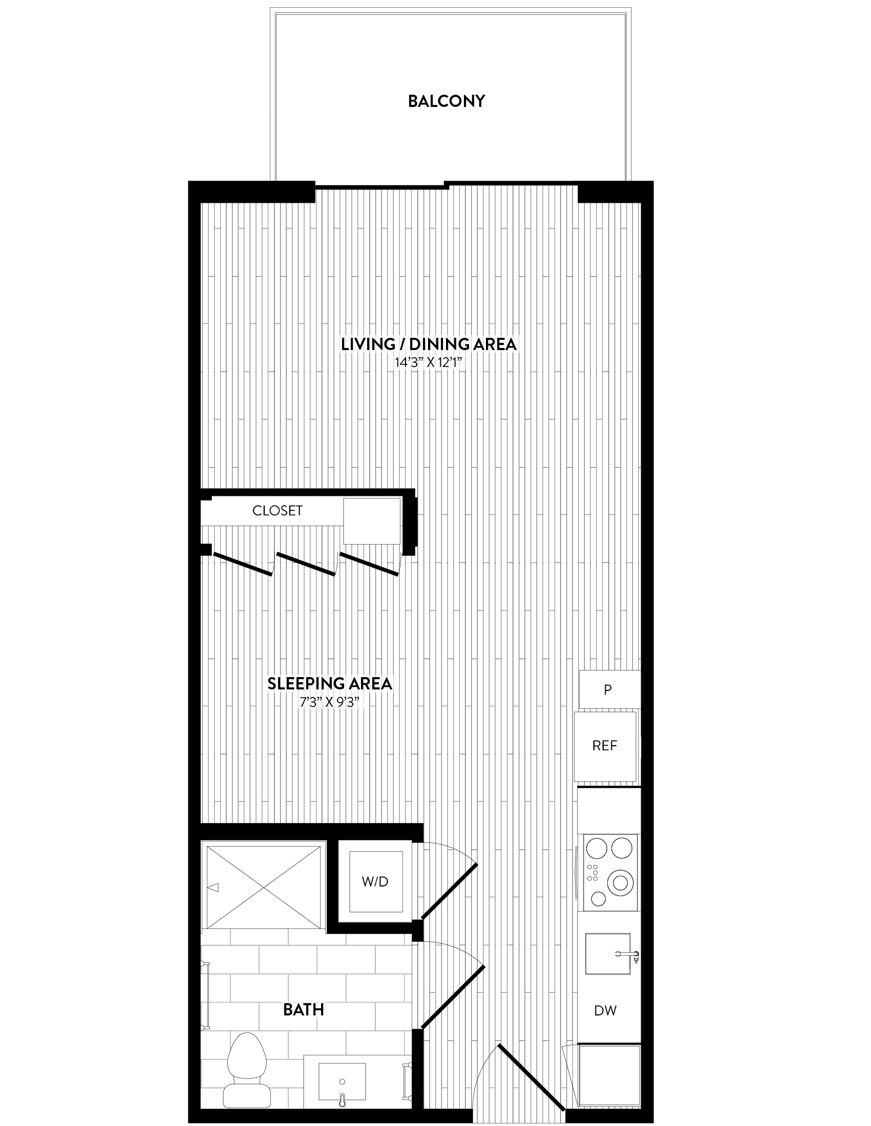 APT. A-209 floor plan thumb