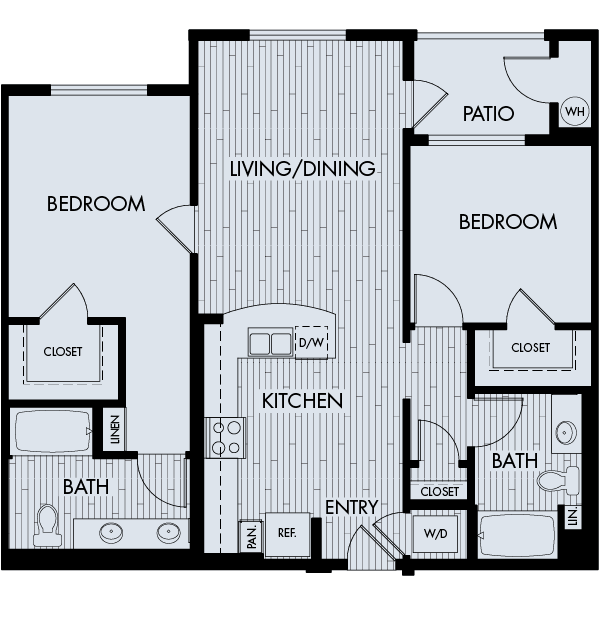 88 at Alhambra Place Apartments Alhambra 2 bedrooms 2 baths Plan 2C