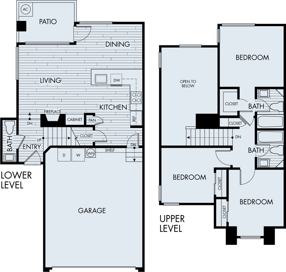 seabrook apartments dana point three bedroom three bathroom plan 3a