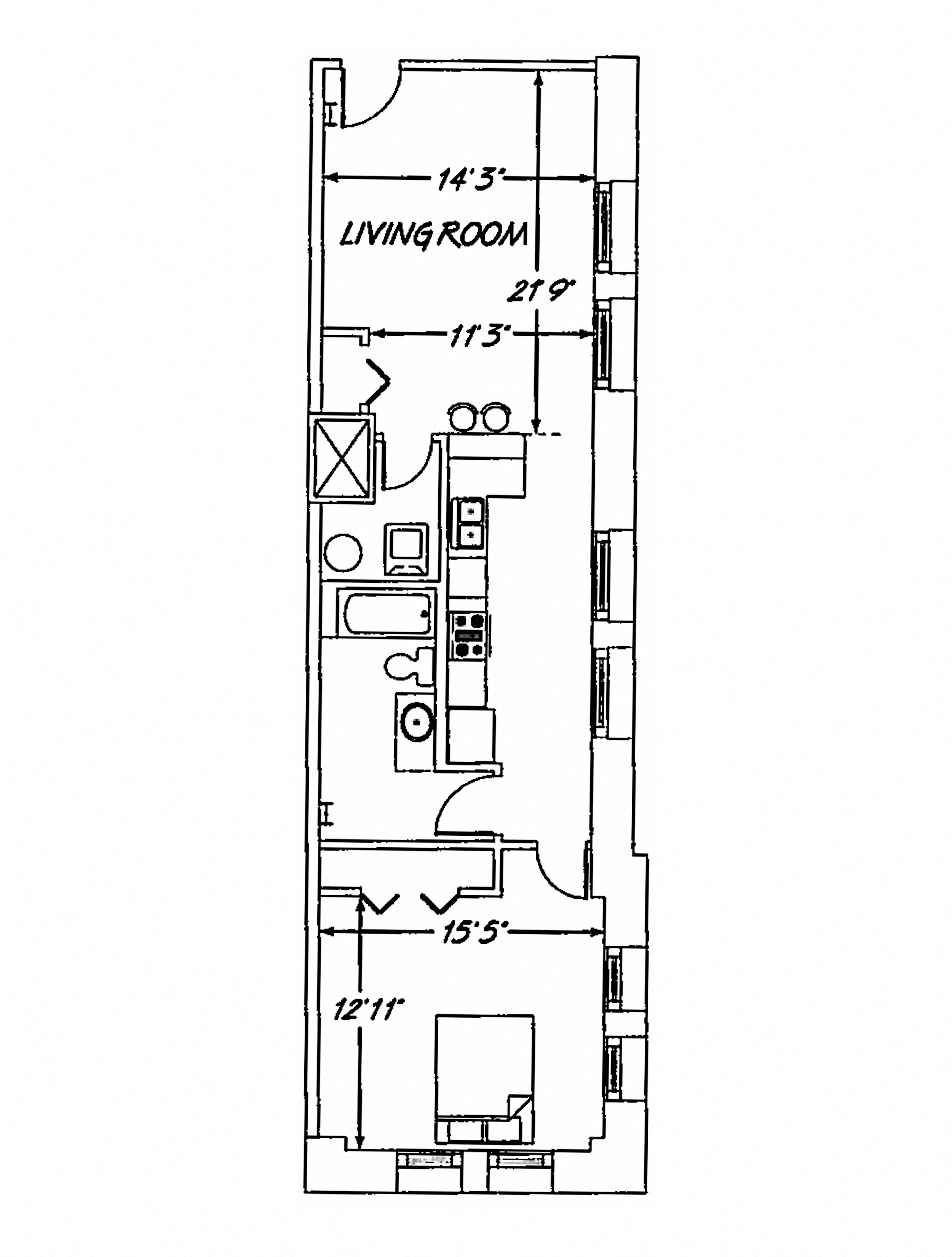 Availability Heinz Lofts 1 Bedroom B6 Layout