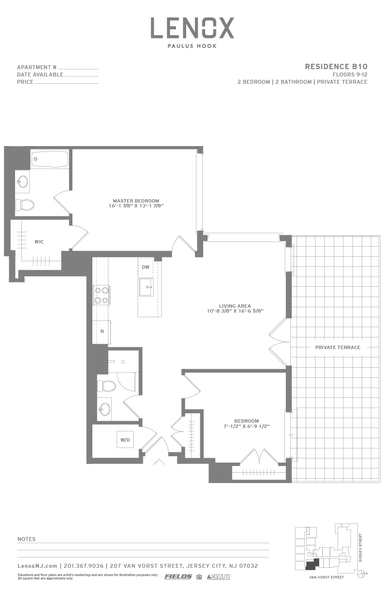 Lenox Floor Plans Spacious Apartments For Rent in Jersey