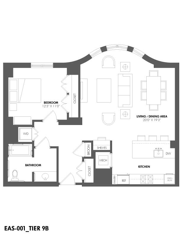 Apartment 309 floorplan