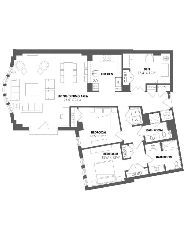 Apartment P-211 floorplan