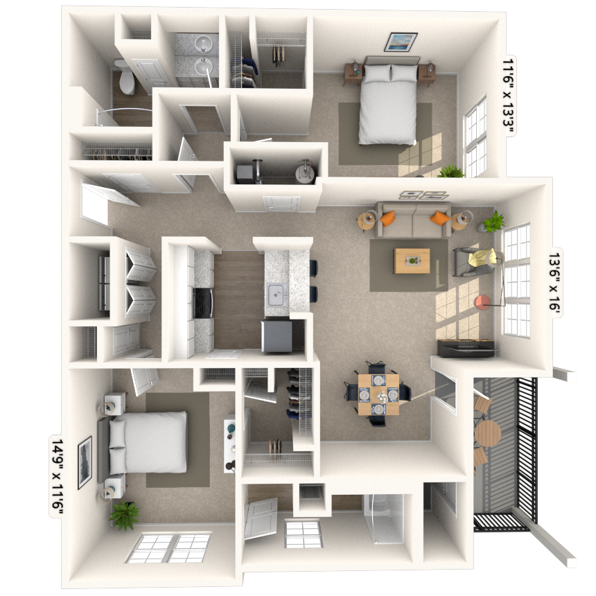Floorplan image of unit 3002