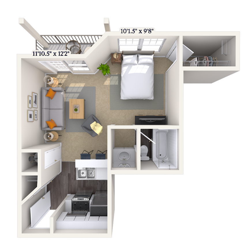 Floorplan image of unit 1316