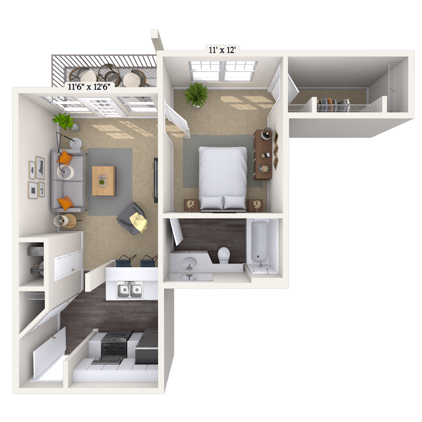 Floorplan image of unit 2409