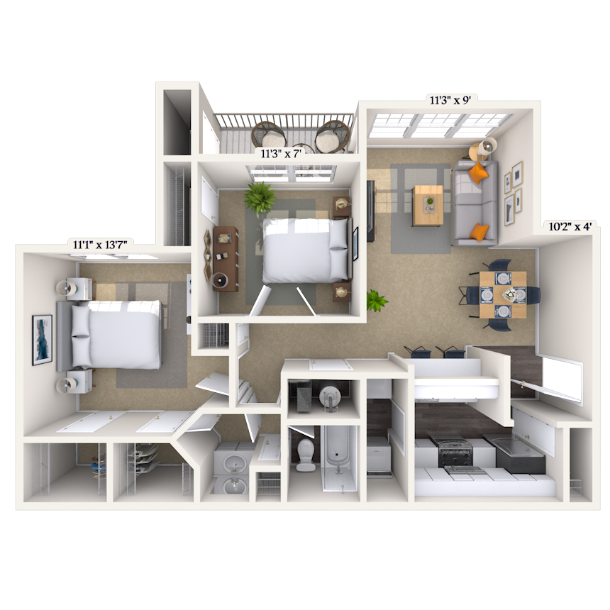 Floorplan image of unit 1814