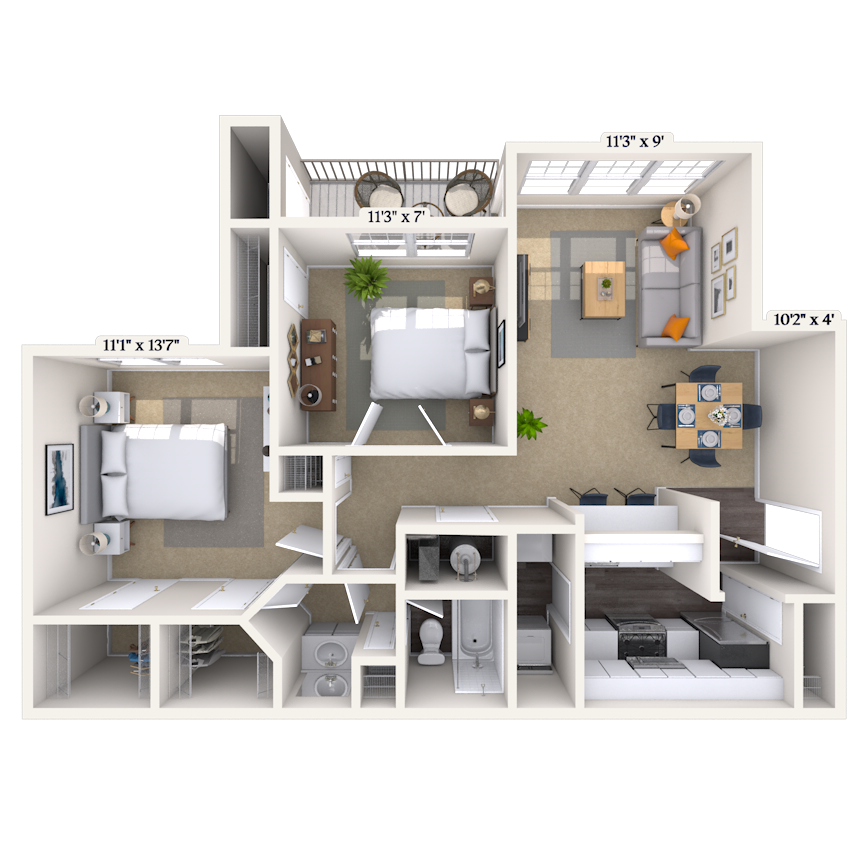 Floorplan image of unit 509