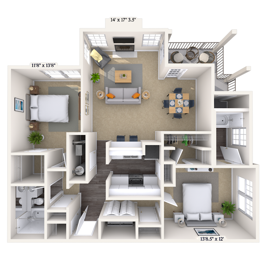 Floorplan image of unit 1506