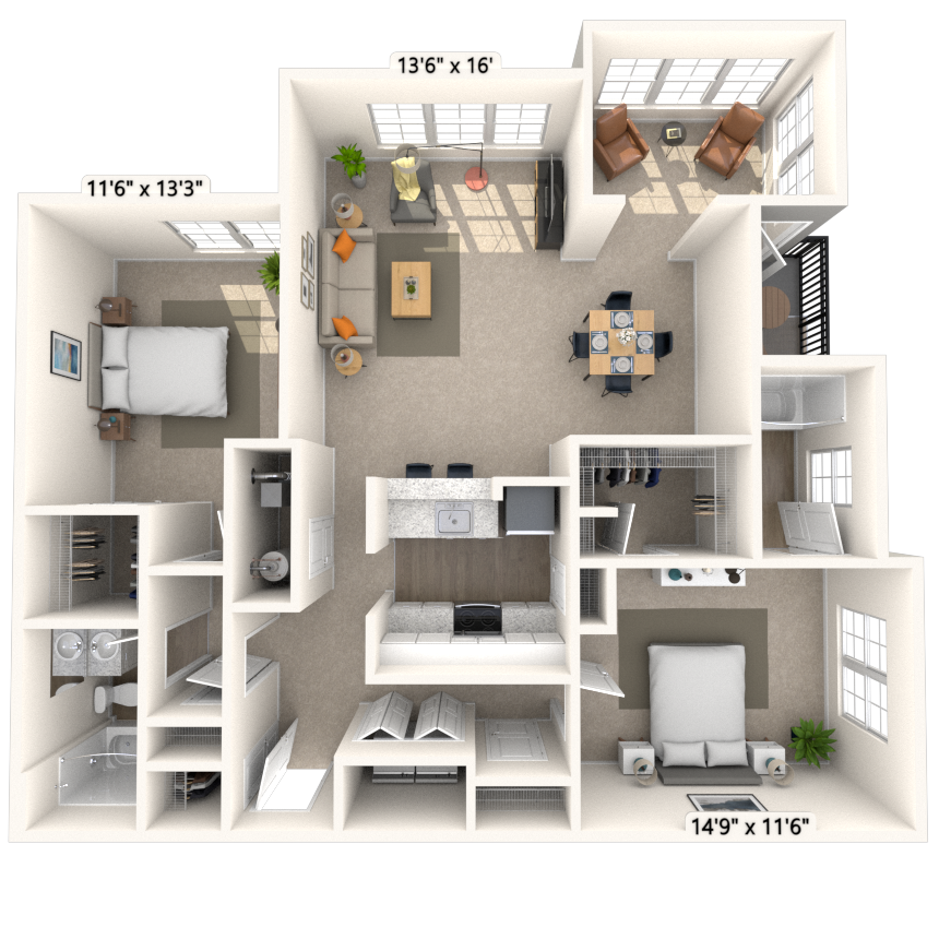 Floorplan image of unit 1109