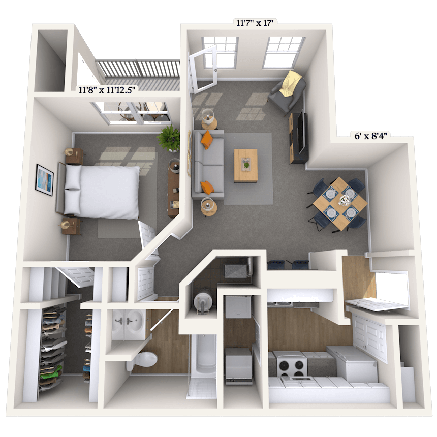 Floorplan image of unit 1103