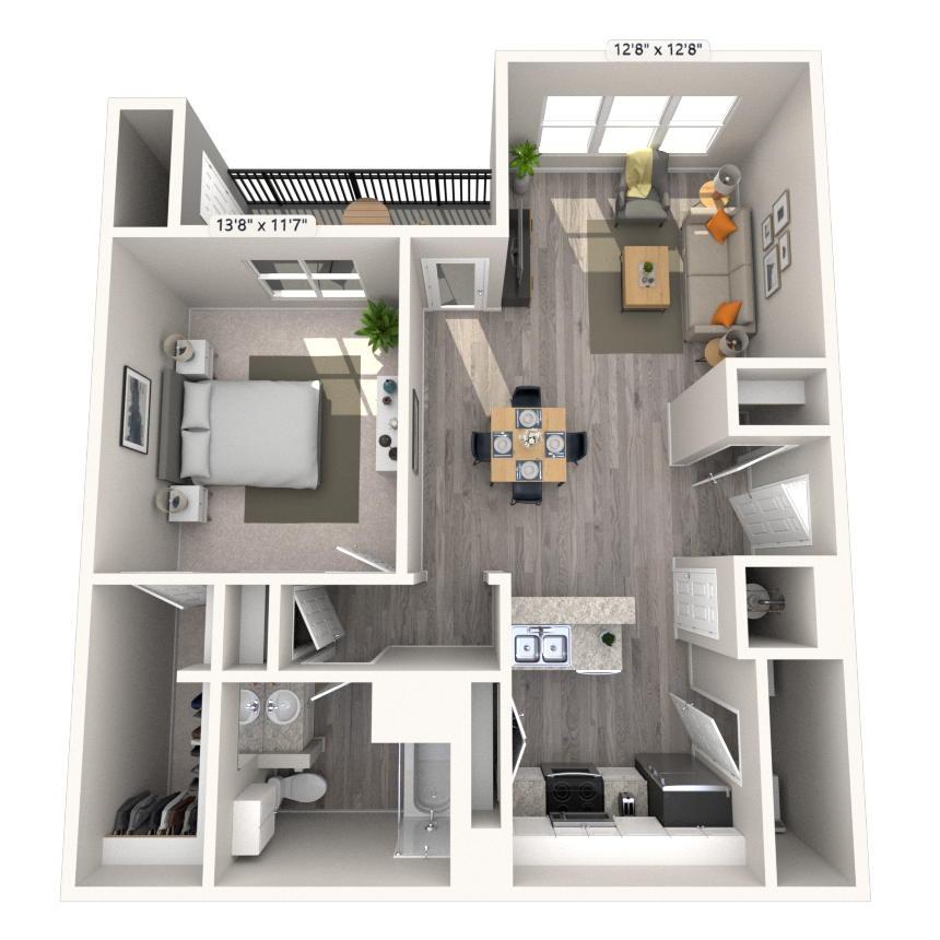 Floorplan image of unit 7167TS