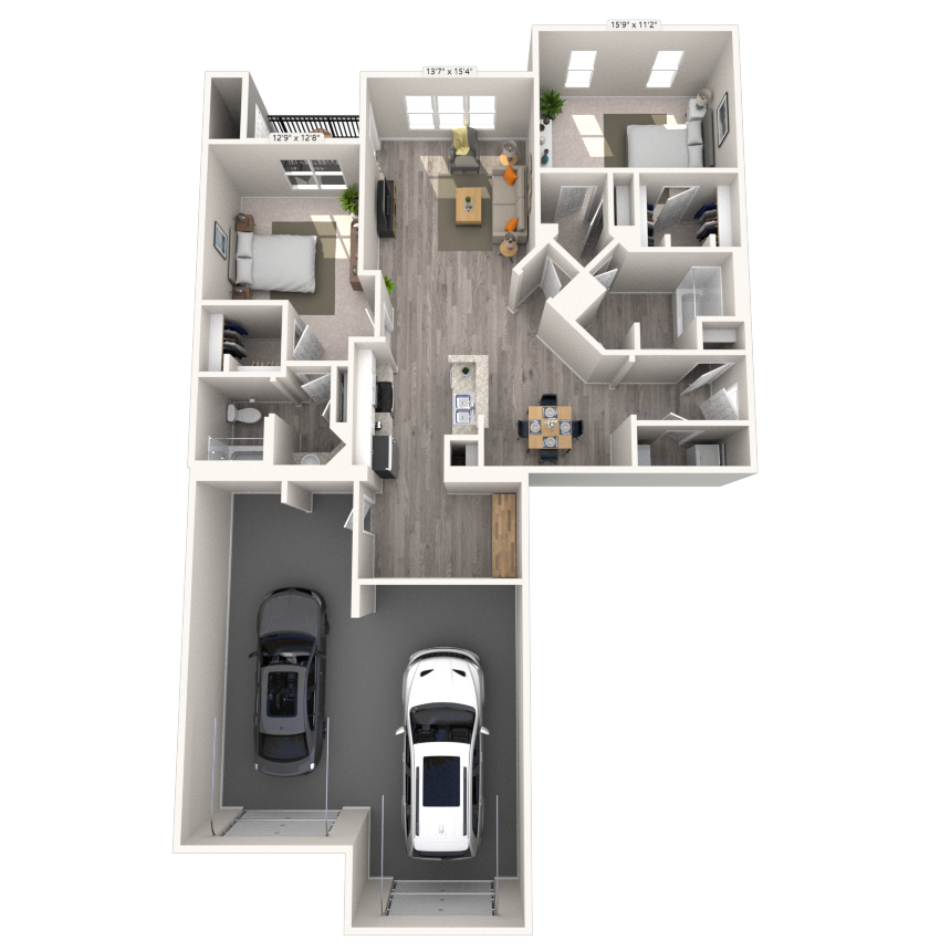 Floorplan image of unit 7003TS