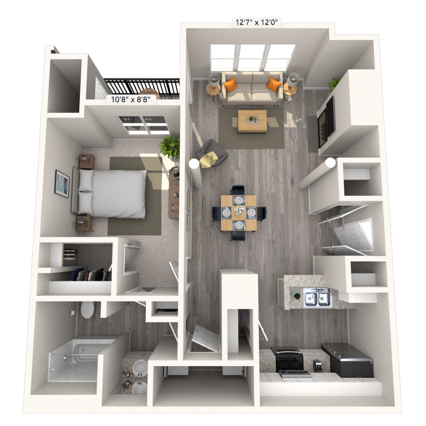 Floorplan image of unit 7273GK