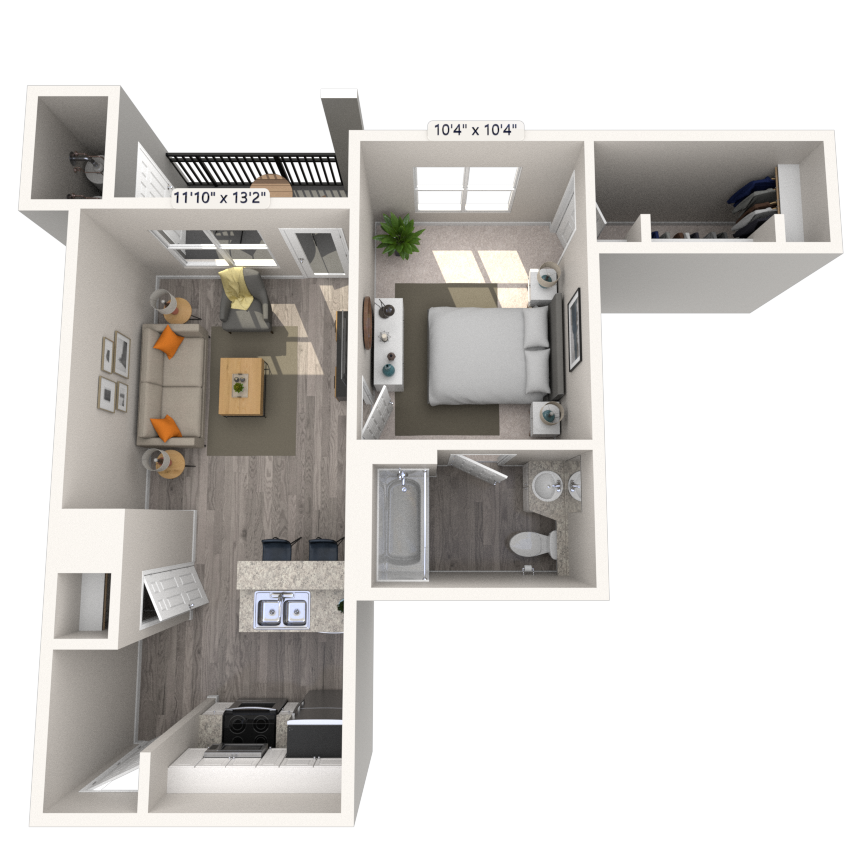 Floorplan image of unit 7244BV
