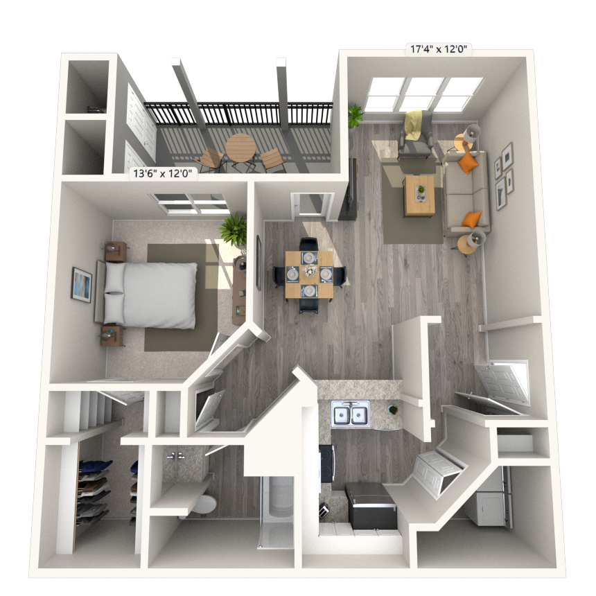 Floorplan image of unit 3127DK