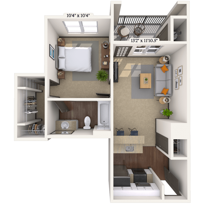 Floorplan image of unit 7202BV