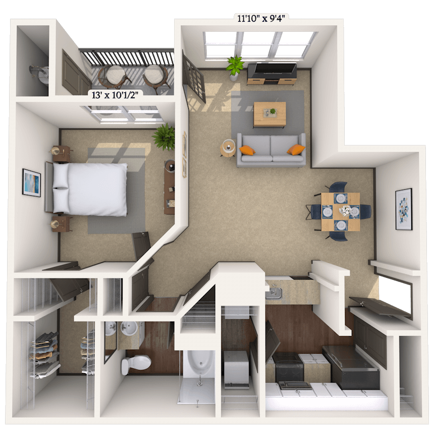Floorplan image of unit 3305DK