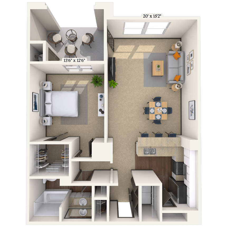 Floorplan image of unit 7644TN