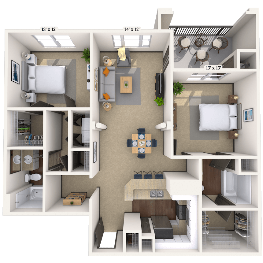 Floorplan image of unit 3518HK