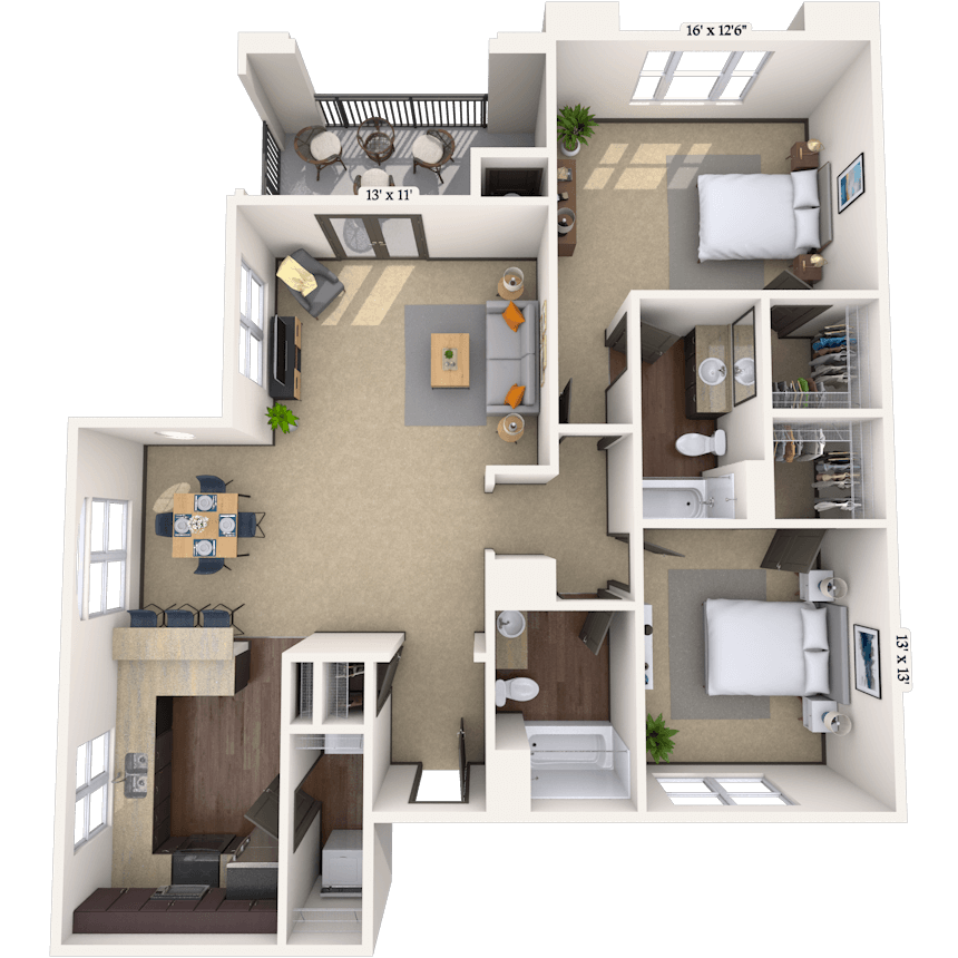 Floorplan image of unit 3437MS