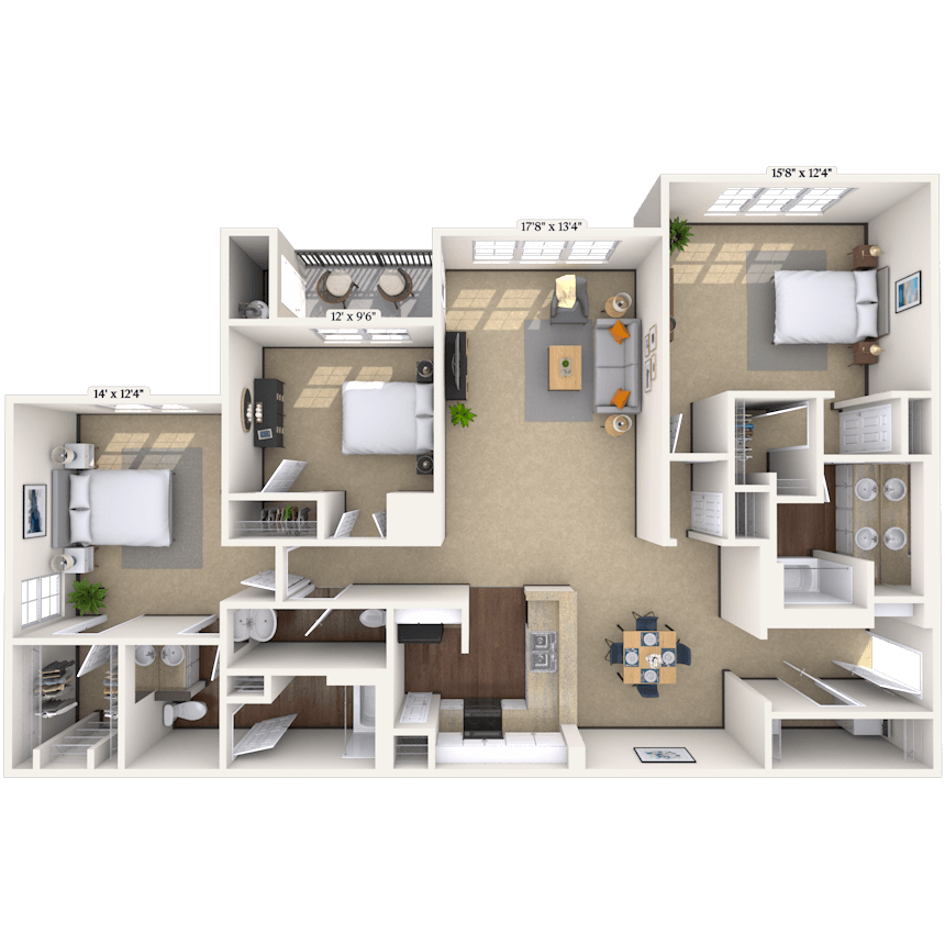 Floorplan image of unit 7241GK