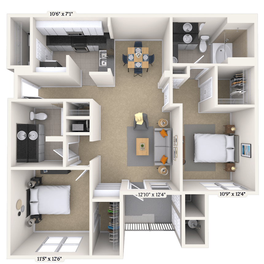 Floorplan image of unit 11202