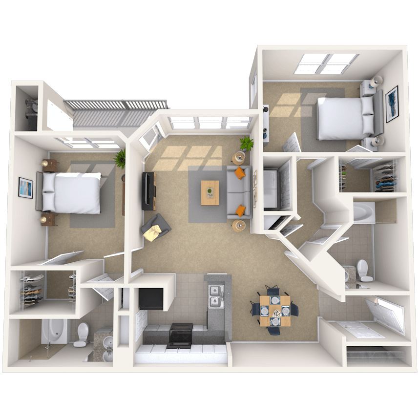 Floorplan image of unit 5802F