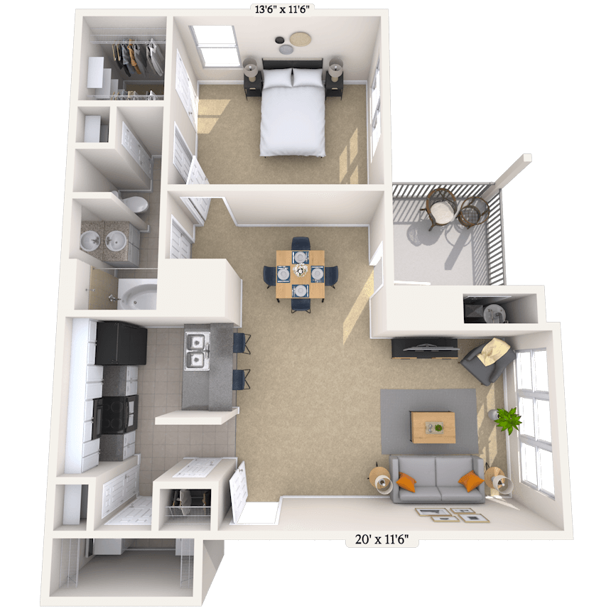 Floorplan image of unit 5814H