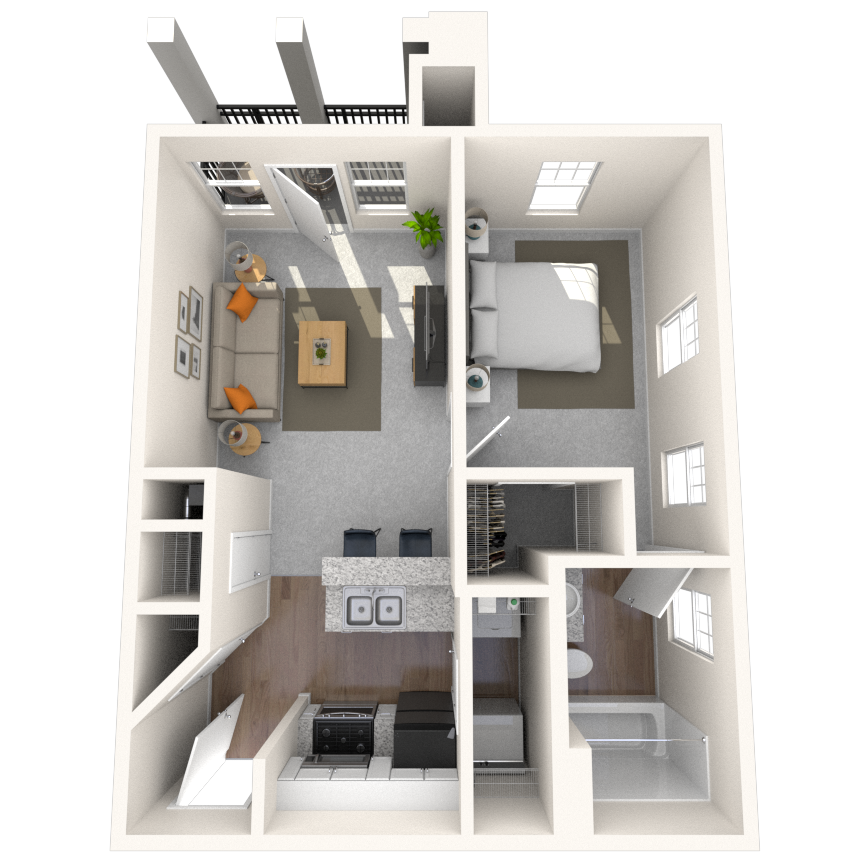 Floorplan image of unit 114