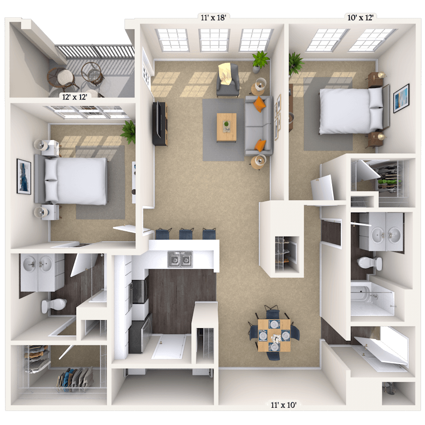 Floorplan image of unit 1131