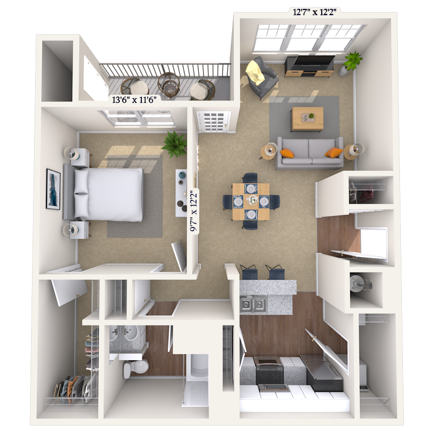 Floorplan image of unit 1115