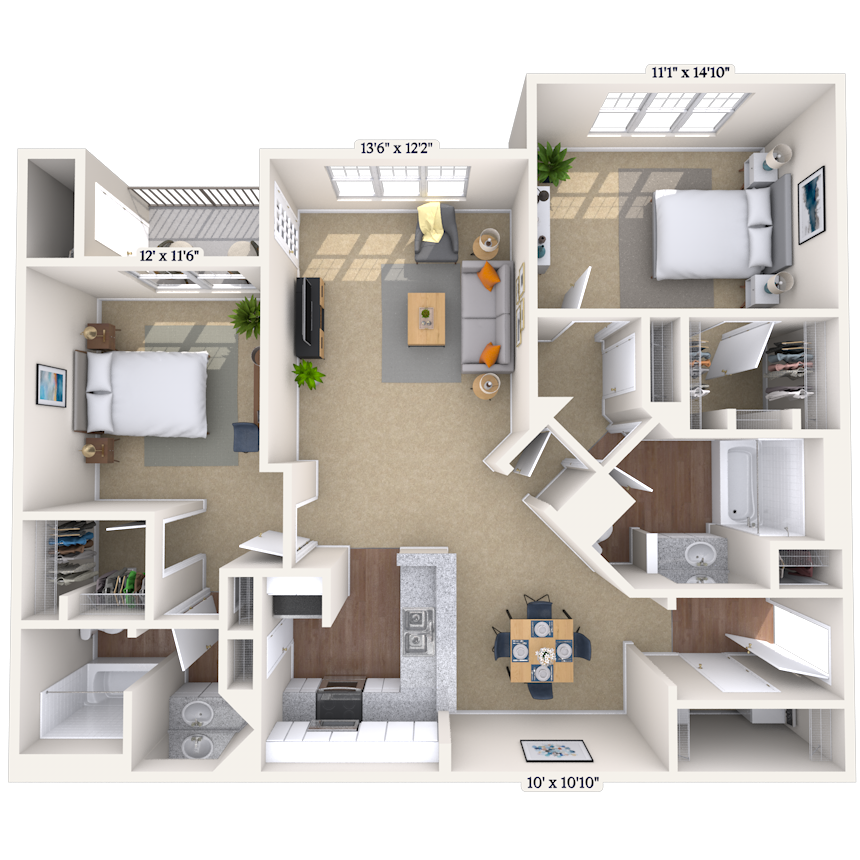 Floorplan image of unit 819
