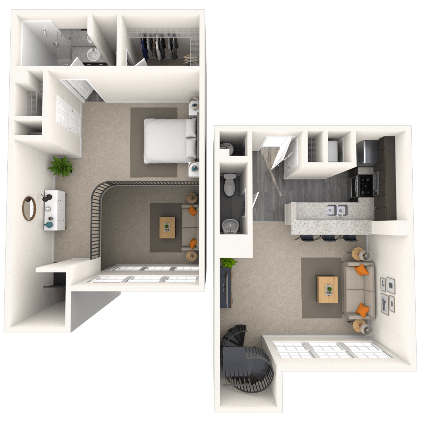 Floorplan image of unit 6836PP3