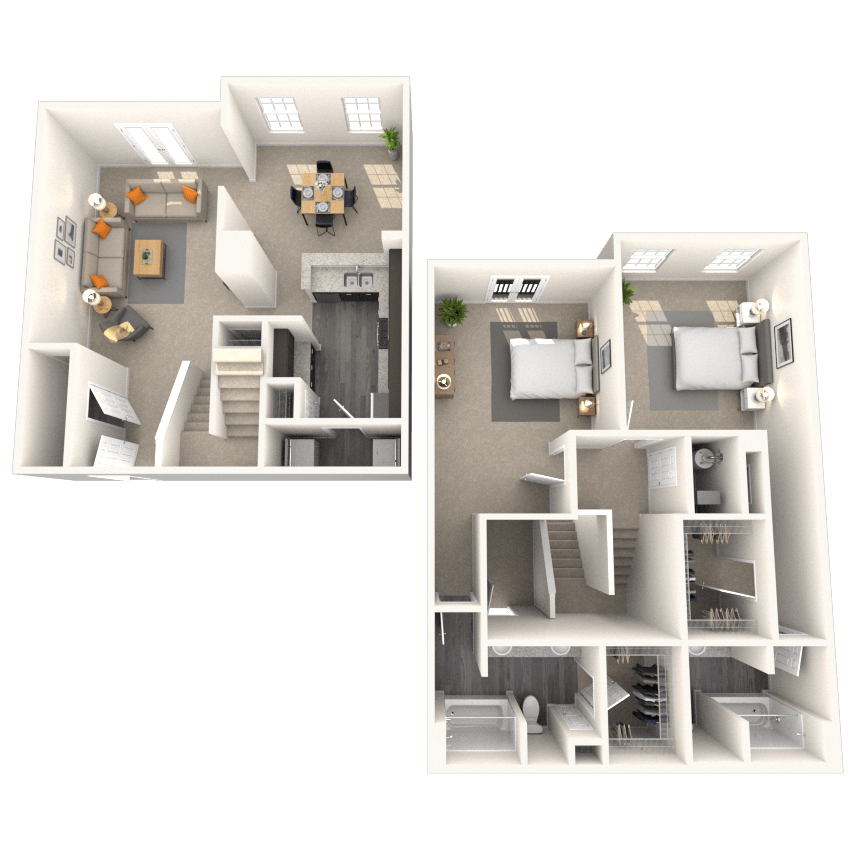 Floorplan image of unit 6824PP3