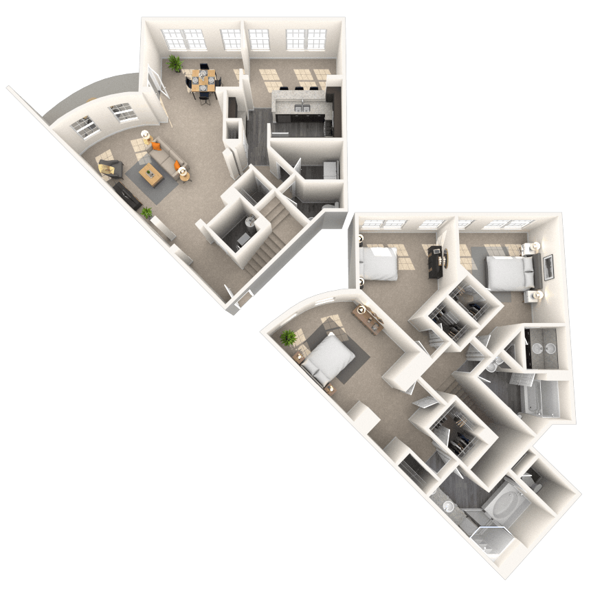 Floorplan image of unit 6862PP3