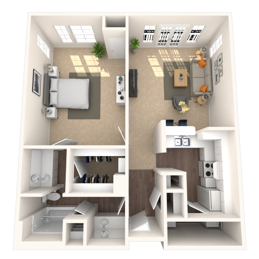 Floorplan image of unit 1104