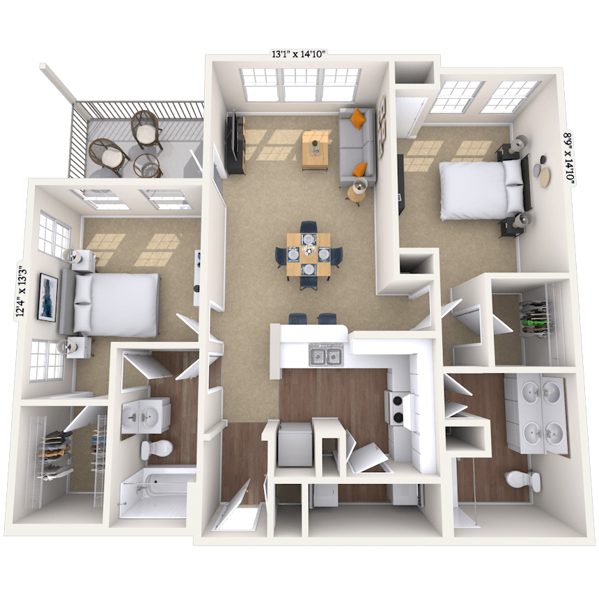 Floorplan image of unit 818